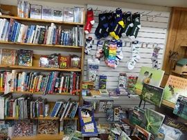 Lots of books about birds, bats and assorted other animals.