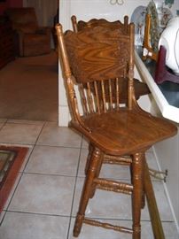 CARVED BACK BAR STOOLS