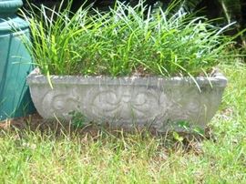 CONCRETE DOUBLE PLANTER THERE ARE 2 OF THESE