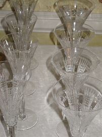 Waterford crystal flutes