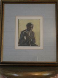 Artist: Elizabeth O'Neil Verner. Title: Old Joe. 11.25" high x 7" high. Lithographic copy of original watercolor.