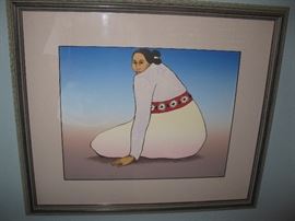 Artist: Rudolph Carl Gorman. Lithographic print on paper. 17" high x 19.5" wide