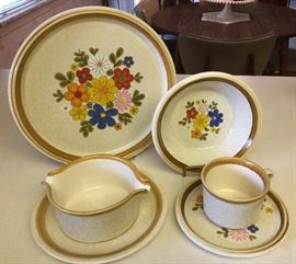 Mikasa Stone Manor, 5 piece place setting (salad plates available but not pictured), service for 8 plus gravy boat