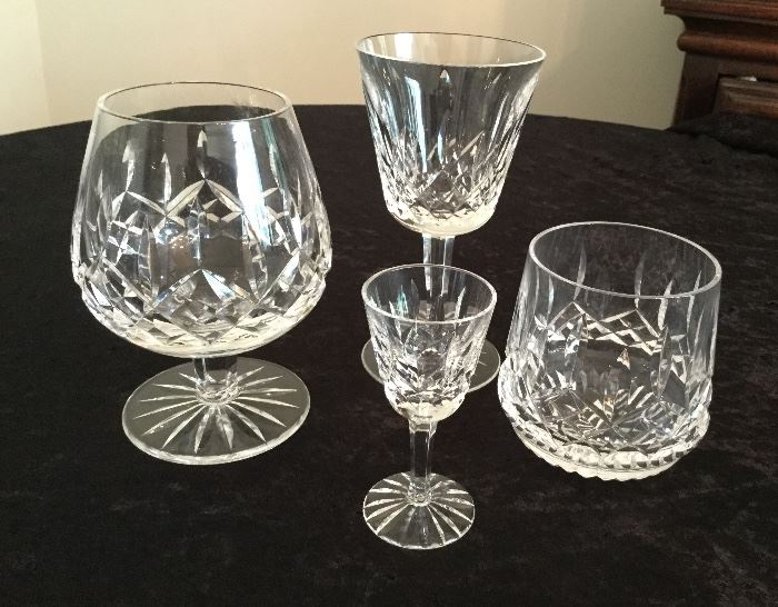 Waterford Crystal, 6 of each glass shown are available