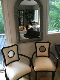 Design Center, circle back, silk upholstered 