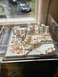 Plaster 3-D puzzle of Boston