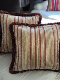  Many custom made pillows with custom fabric. You will pay only a fraction of what they cost originally to make.!