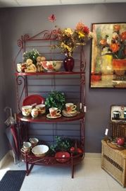 red bakers rack for 199.00