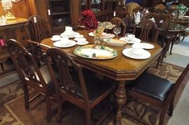 antique table and chairs 275.00