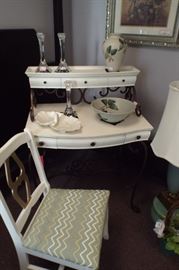 re-purposed desk 229.00 and matching chair is 69.00