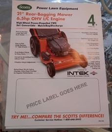 Scotts 21” Rear Bagging Power Propelled 6.5HP Mower