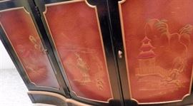 Drexel 6 Drawer, 2 Door Buffett w/Oriental Panels (Matches Table)