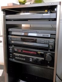 Sony Entertainment Cabinet (Turntable, 5-CD Changer, DVD Player, A-V Receiver)