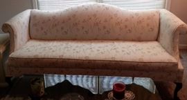 Thomasville Floral Wing-Back Sofa w/2 Matching Wing Back Chair