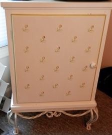 2 Shelf Night Stand w/Wrought-Iron Legs