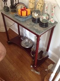 Regency style marble top console