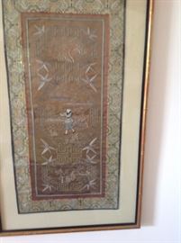 Chinese embroidery on silk