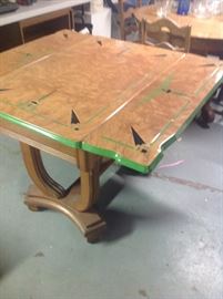 Vintage enamel top table and chairs