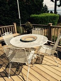 Outdoor Vintage Metal Patio Set