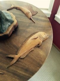 Carved Wood Fish Plaques