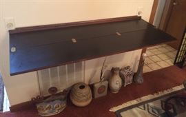 Unusual Mid Century Modern wall mounted desk with three drawers by Arne Hovmand Olsen (Denmark)
