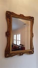 mirror, gold gilt mirror