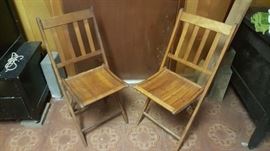 Wooden folding chairs