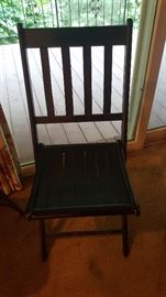 Black wooden folding chair