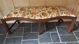 Upholstered hall bench