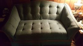 Trend line upholstered love seat