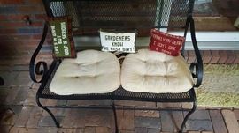 Metal patio love seat