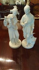 Oriental couple figurines