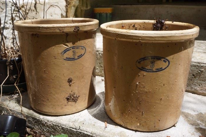 Marshall pottery 3 gallon crocks