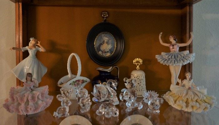 Dresden figurines and Swarovski crystal 