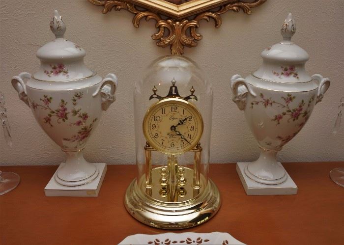 Lindner urns and an Elgin anniversary clock