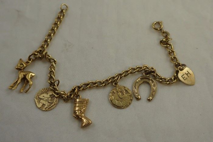 8k gold charm bracelet