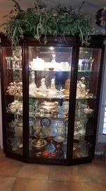 Large glass front curio. (needs movers, very large, heavy and glass)