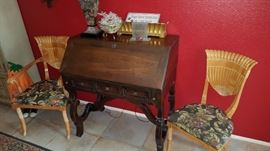 Antique drop down desk