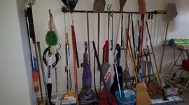 Vacuums, steam mops, yard tools