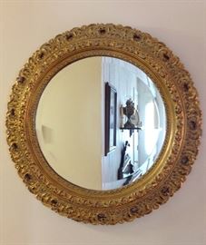 Large heavy beveled mirror
