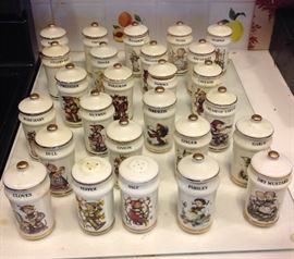 Very unusual set of Hummel spice jars
