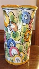 Large handpainted vase, Italy