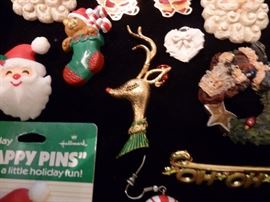 Christmas/Holiday pins and brooches