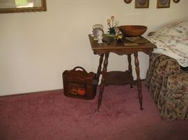 Turned led Victorian side table
