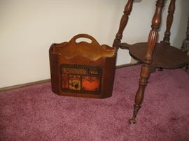 Wood double sided magazine case