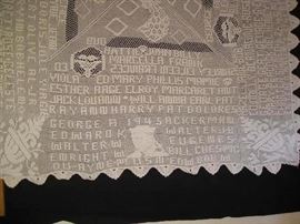 Center bottom is a picture of a Navy man with numerous names surrounding him