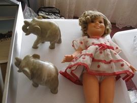 Shirley Temple and elephant pieces