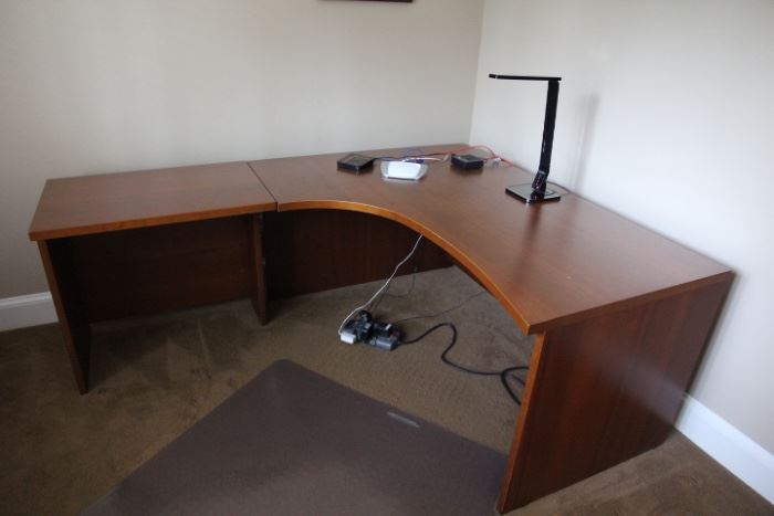 sleek contemporary corner office desk
