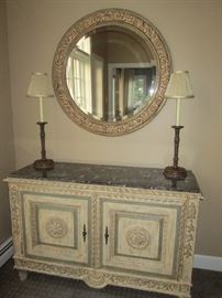 Hooker Granite Top Cabinet & Mirror 