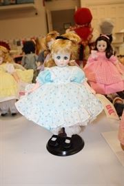  Amy -White with blue floral Pinafore - With Box in Little Women by Madame Alexander 1320 12" $25